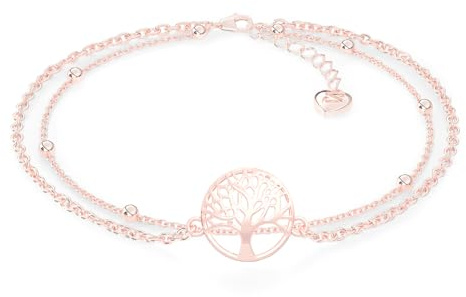 SERASAR Bracelet de Cheville Femme Arbre de Vie Or Rose Saint-Valentin