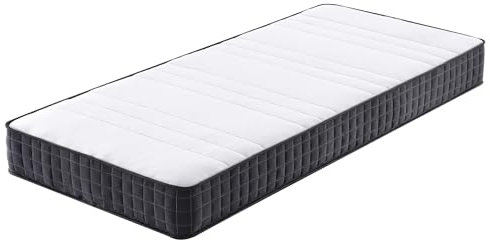 Arensberger Lara Matratze 90x200 cm Höhe 19cm Komfort | Federkernmatratze mit Kaltschaum und 7-Zonen | Härtegrad H2/H3 | Taschenfederkern | 90x200cm Rollmatratze punktelastisch