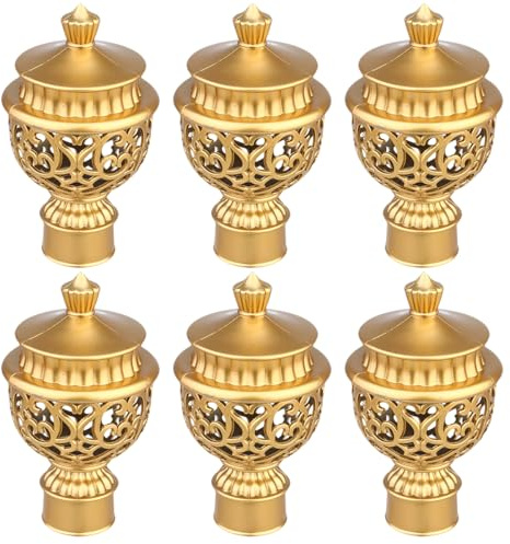 MAGICLULU 6st Stangen Schwenkbare Flügelstange Loch Für Die Gardinenstange Vintage Retro Endkappenendstücke Vorhang Endkappen Dekorative Endkappe Kurze Verschieden Ende