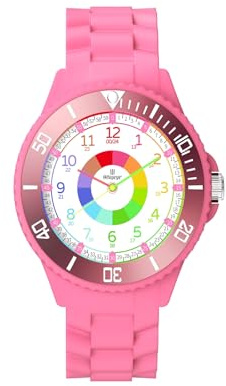 Weayege Kinderuhr Jungen Mädchen,Lern Armbanduhr für Kinder,Kinderuhr für Jungen und Mädchen, Kinderuhr,Armbanduhr für Kinder Jungen und Mädchen,3ATM wasserdichte Analog Quarzuhr,Erlernen der Uhrzeit