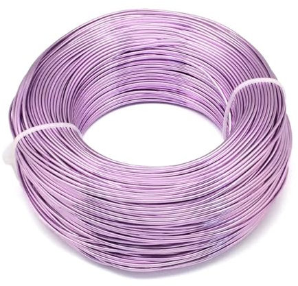 Aluminiumdraht 500 g 0,8/1/1,5/2/3/3,5/4/5/6 mm Aluminiumdraht Schmuckzubehör for Schmuckherstellung for Basteln Aludraht (Color : MediumOrchid Color, Size : 1.5mm About 100m)