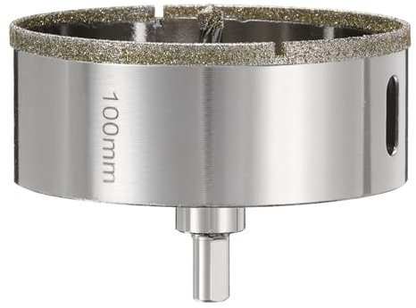 HARFINGTON Foret diamant – Scie-cloche de 100 mm – Outil de perçage de noyau de carrelage avec foret de guidage central pour verre, céramique, marbre, porcelaine, carrelage, quartz et pierres