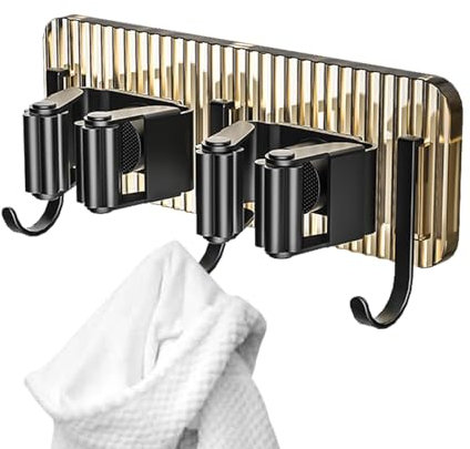 Mopp-Halter | Mopp-Halter | Klebehaken für Werkzeug-Organizer | Mopp-Halter Wandhalterung | Mopp-Organizer, platzsparend, ohne Bohren, für Zuhause