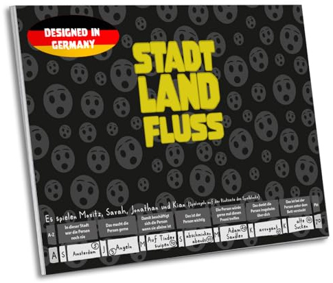 Get to know you - Stadt, Land, You | Innovatives Stadt Land Fluss Gesellschaftsspiel für Freunde und Familie | Spielblock 50 Blätter, Partyspiel perfekt für Spieleabende | Made in Germany