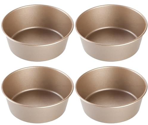 Veesper 4pcs Ramekins pour aérien Fryer Air Fryer Egg Moule 4,5 '' Air Fryer Egg Poacher Non Stick Cake Pan Muffin Moule de boulange