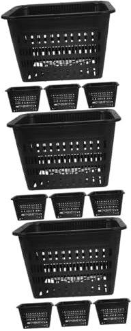 Sosoport Lot De 3 Pots en Filet en Plastique pour Plantes Hydroponiques Paniers Respirants pour Plantes De Jardin 4 Pièces X 3