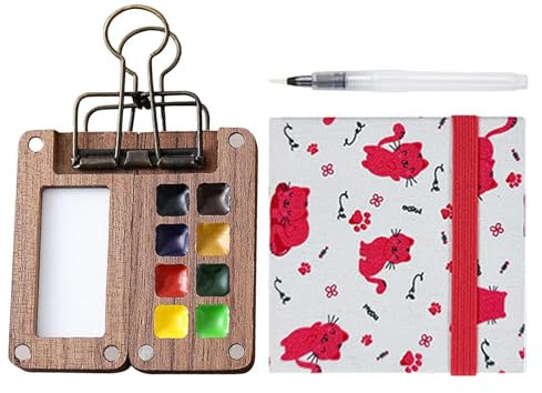 Farbpaletten-Reiseset, tragbares Aquarell-Set - Vielseitiges Aquarell-Malset, Aquarellzubehör,Praktisches Taschen-Aquarell-Set, Reise-Kunstzubehör für Maler, Künstler, Studenten