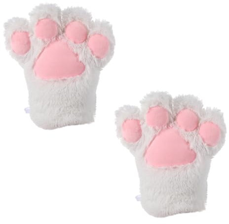 Holibanna Plüsch-katzenklaue Handschuhe Kuschelig Weiche Cosplay Handschuhe Für Erwachsene Und Junge Mädchen Karneval Maskerade Halloween Party Kostüm Zubehör