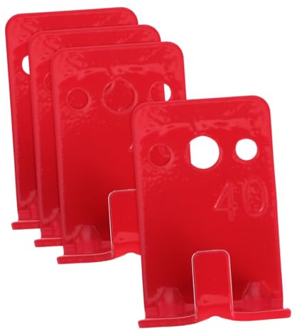 SHINEOFI 4pezzi Staffa per Estintore in Ferro Rosso Supporto da Parete Facile da Installare per Estintori in Uffici e Spazi Commerciali