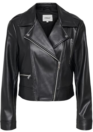 ONLY Onlcarmen Faux Leather Biker Cc Otw Onlcarmen - Scarpe da motociclista in finta pelle, colore: Rosso Donna (Pacco da 1)