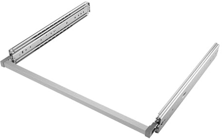 SOTOOLS FIX1-Set Schubladenschienen, 800 mm, max. 200 kg, Grau, Vollauszug | Schwerlast-Vollauszug verzinkt, mit Einhandverriegelung per Griffstange, für Camper und Wohnmobil, 19 ± 0,5 x 75,8 ± 0,5 mm.