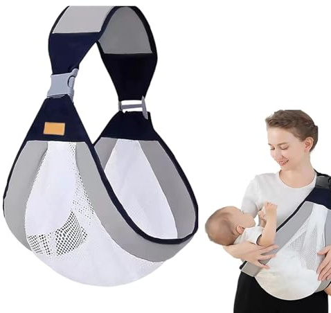 Koala Tragetuch Baby Neugeboren, Hüfttrage Baby, Babytrage, Ergonomisch Hüfttrage, Baby Carrier Seitlich, Verstellbare Tragetuch Baby, Babytrage Neugeborene ab Geburt(Grau)