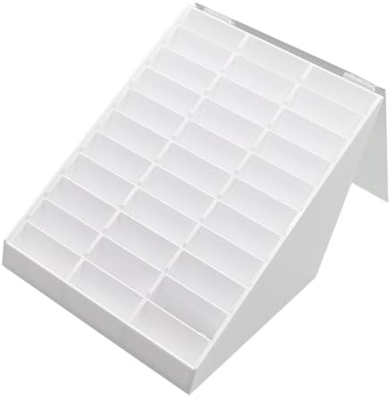 MUCKLILY Présentoir pour Vernis à Ongles Boîte de Rangement pour Capsules de Manucure Support pour Salon de Beauté Blanc
