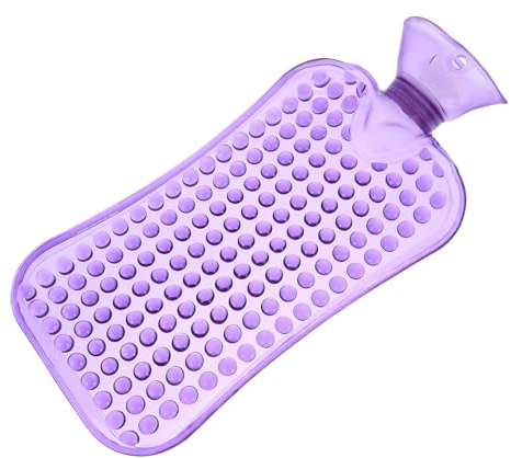 SOIMISS Große Wärmflasche aus Robustem Material Auslaufsicher Langanhaltend Warm Multifunktional für Hände Füße Nacken Modische Struktur für Winterkomfort und Menstruationswärme