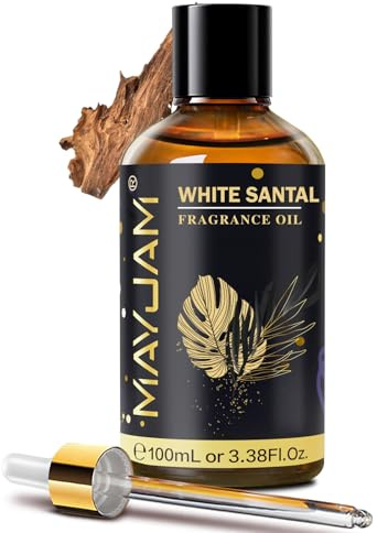 MAYJAM Aceite Perfumado de Santal Blanco Para Difusores 100ML | Aceite con Fragancia Para Aromaterapia de Aceites Esenciales, Quemador, DIY