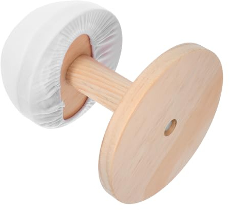 Tabla y Funda con Base Redonda de Planchar Compacta de Madera | Prendas y Sujetadores, Diseño de Taburete Cómodo, Ahorro de Espacio, Adecuado para Hogares Pequeños