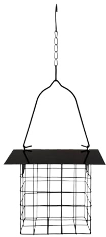 Mangeoires à Oiseaux pour l'extérieur, Support de Nourriture en métal, 15x13x4.5cm, Cage à gâteaux de, mangeoire à Oiseaux de, Accessoire de Jardin décoratif, pour Balcon d'arrière-Cour, Pat