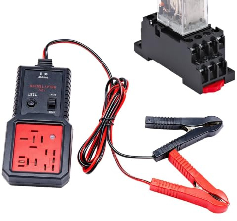 Instrumento de prueba de relé automotriz, dispositivo de diagnóstico de batería de vehículo, probador de circuitos de corriente de coche, para taller, hogar, industria, garaje, borde de carretera