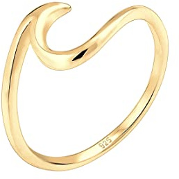 Elli Damen Ring mit Wellen Trendsymbol Strand Maritim in 925 Sterling Silber