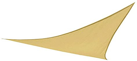 AKTIVE Vela ombreggiante triangolare 360x360x360 cm beige, Giardino o terrazza esterna, Poliestere 160 g/m², Resistente, Protezione solare, 3 corde, Anelli metallici per il fissaggio
