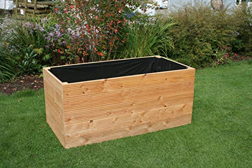 Gartenwelt Riegelsberger Elegant upphöjd bädd örtrabatt växtbädd lärk grönsaksbädd 110 x 40 cm höjd 71 cm av lärkträ 27 mm räfflad