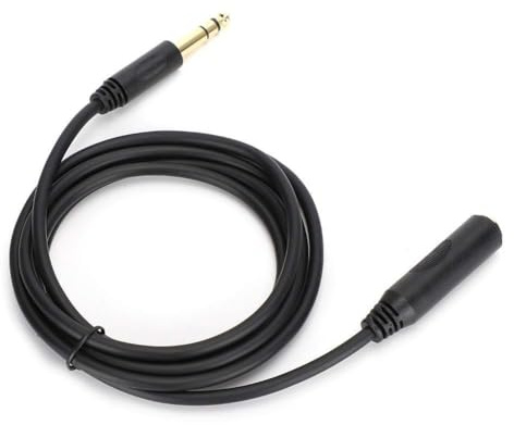 Dpofirs 6,35 mm Stereo-Audiokabel von Stecker zu Buchse, PVC-Audio-Verlängerungskabel für Hochleistungsübertragung, Audiokabel für Soundkarten, E-Gitarre, 6 m, 1,8 m, 4,5 m(1,8 m)