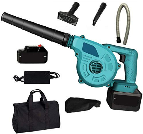 AYUSHOP Cordless Leaf Blower High Power charging mode, Electric Leaf Shredder with Capacity Collection Bag, Vacuum Cleaner Tool with battery overload protection for Car Garden