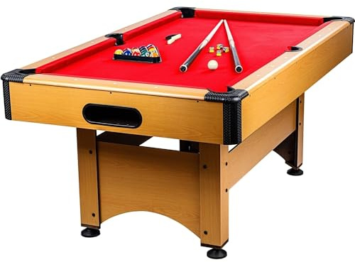 GAMES PLANET 6 ft Billardtisch Trendline“ + Zubehör, 9 Farbvarianten, 184 x 108 x 82 cm (LxBxH)