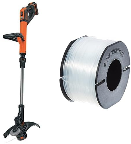 Black+Decker Akku-Rasentrimmer & Ersatzfaden Reflex (für Gartentrimmer, 50 m Länge, 1,5 mm Durchmesser) A6171