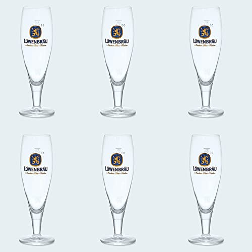 Zum Franziskaner Löwenbräu | Das Original | Pilsglas 0,3 Liter | Edition Löwenbräukeller | im Set aus 6 Stück