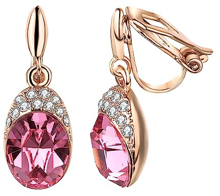 Vogem Zirkonia Hängend Ohrringe Damen Ohne Ohrlöcher Clip Ohrringe Vintage Ohrklipser Hypoallergen Nickelfrei Modeschmuck
