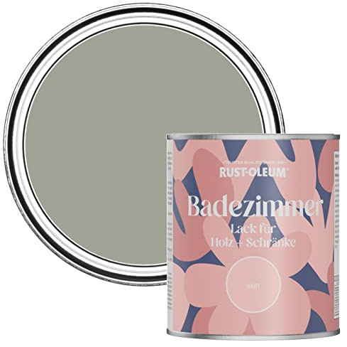 Rust-Oleum Green Moisture Resistant Bathroom Wood and Cabinet Paint in Matt Finish - TEA LEAF 750ML
