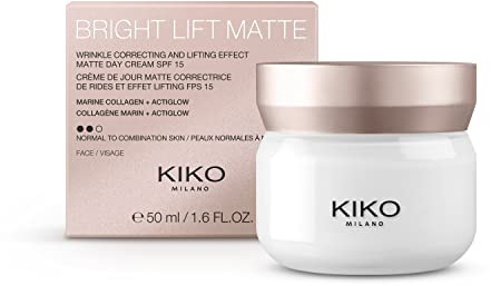 KIKO Milano Bright Lift Matte, Mattierende Tagescreme Mit Lifting-effekt Und Meereskollagen - Lsf 15