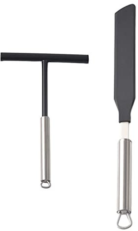 perfk 2Pcs Crepe Spreader Utensil Pancake Cooking Tool Kitchen Cooking Utensils Tools Pancake Batter Spreader for Dining Room Kitchen Stall Home