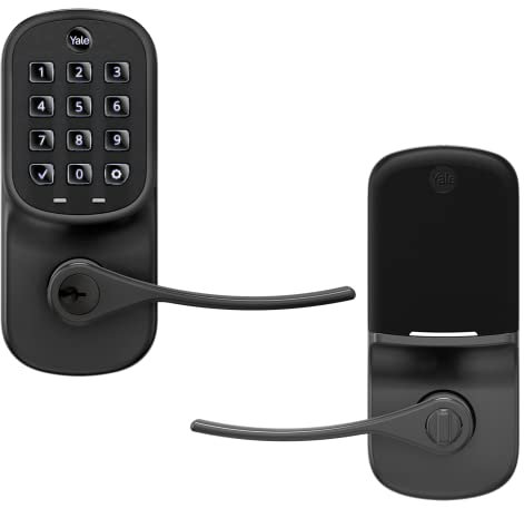 Yale Assure Lever - Cerradura de palanca inteligente con teclado WiFi, gamuza negra