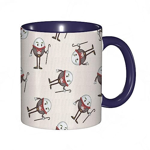 RFSHOP Tazza da caffè con personaggio danzante di The Fantasy Story Alice nel paese delle meraviglie stampa marrone rosa 325 ml tazza da tè in ceramica con manico per casa ufficio Natale compleanno