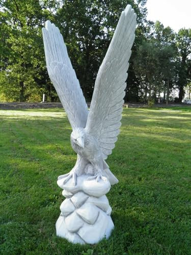 XXL Premium Statue Adler Stein 175 cm hoch Garten Deko Figur Steinfigur inkl. Spedition