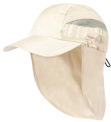 MIBANDERA Gorra con Protector Cuello-Nuca. Gorra Trekking Montaña Senderismo. Gorra Cierre Ajustable Microfibra. Gorra Hombre. Gorras Mujer.
