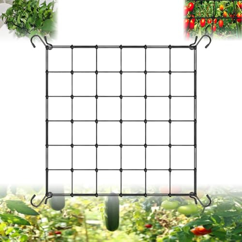 Gxlaihly Red elástica para plantas de celosía 90 x 90 cm con 4 ganchos para verduras y flores