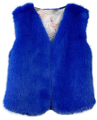 Beokeuioe Kunstfell Weste Kunst Pelzweste Faux Fellweste Damen Plüsch Kurzweste Pelz-Jacken Ärmellos Winterjacke Damenwesten Faux Pelz-Weste Cardigan Übergangsjacke Felljacke-Mantel