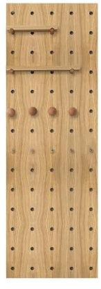 PFCDZDU Panneau Perforé Montage Mural, Modulaire Panneau D'organisation Ensemble Combiné, Réglable Étagères De Rangement Et Crochets pour Appartement Ornements Bureau(D,37.5x112.5cm)