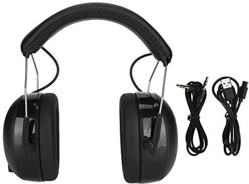 TIKATARER Protections Auditives Bluetooth, Casque Antibruit 28 DB, Casque Antibruit, Casque Antibruit avec Câble de 3,5 Mm pour Tonte, Ateliers et Déneigement