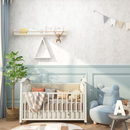 ReWallpaper White Self Adhesive Flock Roll Velvet Fabric Wallpaper 44.5CMx7M Textured Peel and Stick Wallpaper Velvet Flocked Contact Paper White for Walls Cabinet Furniture Sticker