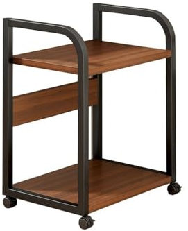 Soporte para CPU con ruedas Soporte de torre for CPU, estante de almacenamiento multicapa for el hogar, soporte rodante for CPU de 2 niveles, carrito de impresora de escritorio móvil con 4 ruedas gira