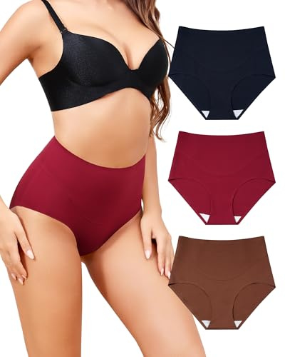 Aijolen Culotte Gainante Femme Ventre Plat Gaine Amincissante Invisible | Culottes Sculptantes Taille Haute, Culotte Gainante Post Partum, Culotte Dim Femme, Invisible Slip sans Couture, Shapewear