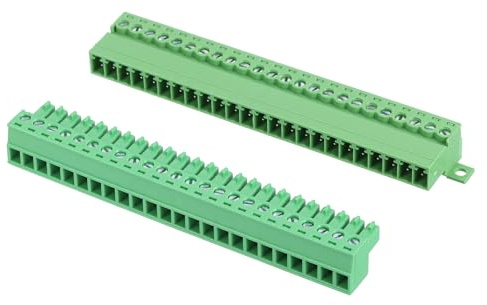 QUARKZMAN 1 Satz PCB-Klemmleiste, 3.81mm 24-Polig Leiterplatten 300V 8A | Klemmenblöcke Stecker und Steckdosen Kits