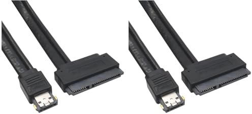 Tacdas 2X Cable Adaptador Disco Duro 7+15 Pines A Alimentación ESATA. Cable Adaptador Alimentación ESATA USB 2.0 5 V y 12 V A Disco Duro 2,5 Pulgada y 3,5 Pulgada y 22 Pines.