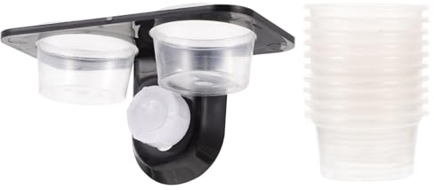 FELTECHELECTR Ciotola per Alimentazione Rettili Resistente Senza Danni alle Pareti in Plastica Nera Doppia Design, Alimentatore per Cibo e Acqua per Domestici Rettili