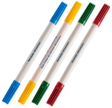 Dekora- Matite Colorate Alimentari per Decorazione Cupcake, Fondente, Carta di Riso – 4 Colori, Multicolore, taglia unica, 414095