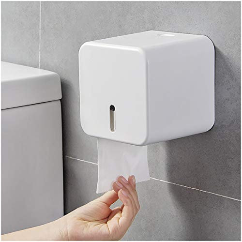 Colist Toilettenpapierhalter, an der Wand montierter Toilettenpapierhalter,wasserdichte/staubdichte Papierrollenhalter und Spender - für Badezimmer/Toilette (weiß)